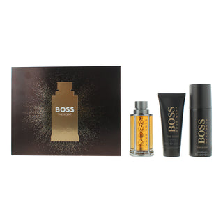 Set Hugo Boss: The Scent Gel Doccia Detergente Per Tutti i Tipi di Pelle 100 ml + The Scent Eau De Toilette Per Uomo 10 ml + The Scent Speziato Deodorante Spray Per Uomo 150 ml
