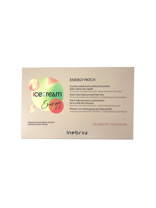 Set, Inebrya, Ice Cream Energy, Per stimolazione della crescita, Patch trattamento locale, Per cuoio capelluto, 70 pz