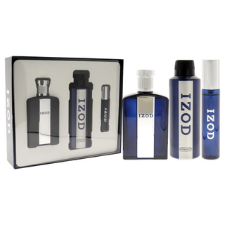 Set Izod: Izod Eau De Toilette per uomo 100 ml + Izod Eau De Toilette per uomo 15 ml + Izod Spray profumato per uomo 200 ml