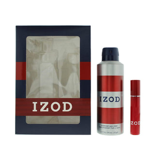 Set Izod: Spray profumato rosso per uomo 200 ml + Eau de toilette rossa per uomo 15 ml