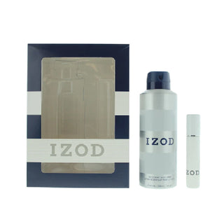 Set Izod: Eau De Toilette Bianco per Uomo 15 ml + Spray Profumato Bianco per Uomo 200 ml