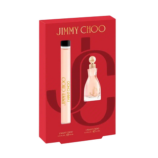 Set Jimmy Choo: I Want Choo, Eau De Parfum, da donna, 10 ml + I Want Choo, Eau De Parfum, da donna, 4,5 ml *Miniatura