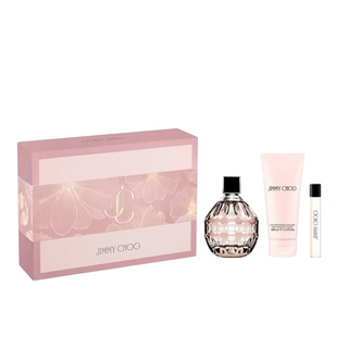 Set Jimmy Choo: Jimmy Choo Moisturizing lozione corpo 100 ml + Jimmy Choo Eau De Parfum For Women 7.5 ml + Jimmy Choo Eau De Parfum For Women 100 ml