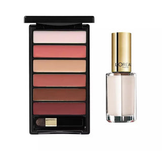 L'Oréal Paris Set: Paleta de labios mate Color Riche La Palette Nude 6 g + Esmalte de uñas Color Riche 961 Silky Fawn 5 ml