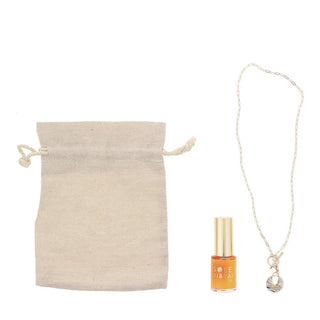 Set Lalique: Soleil Vibrant, Eau De Parfum, da donna, 15 ml + Lalique, Collana in metallo comune, da donna + Lalique, Tessuto, Borsa in tessuto, da donna