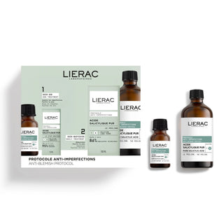 Set Lierac: Protocollo Anti-Imperfezioni Stop Macchie, Anti Macchie, Crema Trattamento Locale, Per Il Viso, 15 ml + Peeling Anti-Imperfezioni, Esfoliante, Lozione Peeling, 100 ml