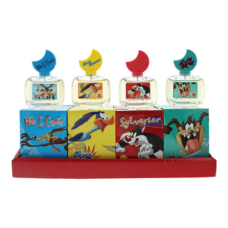 Set Looney Tunes: Wile E. Coyote Eau De Toilette per ragazzi 5 pezzi + Ty The Tazmanian Devil Eau De Toilette per ragazzi 5 pezzi + Sylvester Eau De Toilette per ragazzi 5 pezzi + Road Runner Eau De Toilette per ragazzi 5 pezzi