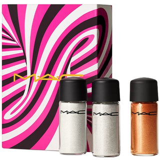 MAC Sprinkle Of Magic Set: Gold Glitter Eyeshadow 25g + Red Glitter Eyeshadow 25g + Bronze Glitter Eyeshadow 25g
