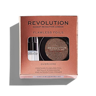 Set Makeup Revolution: Flawless Foils Vegan Eyeshadow Primer 2ml + Flawless Foils Vegan Overcome Eyeshadow Palette 2g