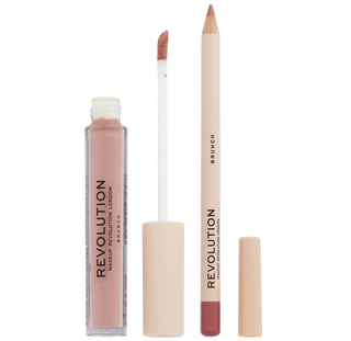 Set Makeup Revolution: Liquid Lipstick Makeup Revolution Brunch 3 ml + Precision Lip Pencil Makeup Revolution Brunch 1 g 
