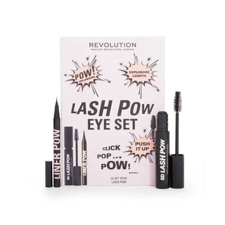 Set Makeup Revolution: Pow Gel Black Eyeliner 3 ml + Pow Volum Black Mascara 14 ml