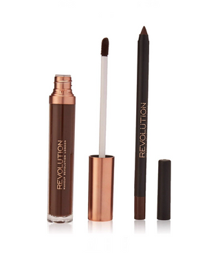 Set Makeup Revolution: Retro Luxe Glory Matte Liquid Lipstick 55ml + Retro Luxe Glory Lip Pencil 1g