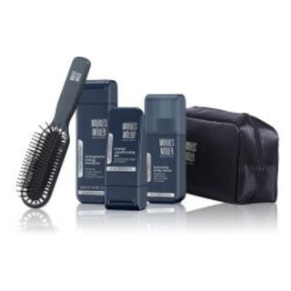 Marlies Moller Set: Marlies Moller Flexible Hold Styling Gel 100ml + Marlies Moller Energizing Hair Shampoo 200ml + Marlies Moller Paddle Hair Brush