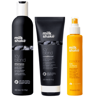 Set Milk Shake: Icy Blond, Shampoo per capelli, 300 ml + Icy Blond, Balsamo per capelli, 250 ml + Incredible, Trattamento con olio per capelli, Protegge, 150 ml