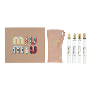 Set Miu Miu: Eaux a La Mode - Eyes On Me, Eau De Parfum, da donna, 10 ml + Eaux a La Mode - Daring Darling, Eau De Parfum, da donna, 10 ml + Eaux a La Mode - Head In The Clouds, Eau De Parfum, da donna, 2 pezzi, 10 ml