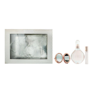 Set Nicole Scherzinger: Chosen, Eau De Parfum, da donna, 100 ml + Chosen, Eau De Parfum, da donna, 15 ml + Specchio compatto, Golden