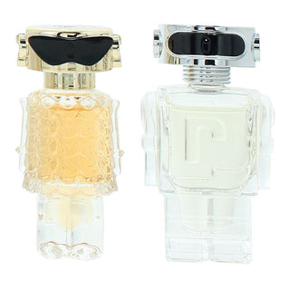 Set Paco Rabanne: Fame, Eau De Parfum, per donna, 4 ml *Miniatura + Phantom In Red, Eau De Toilette, per uomo, 4 ml *Miniatura