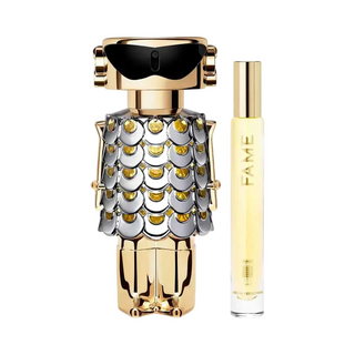 Set Paco Rabanne: Fame, Eau De Parfum, da donna, 80 ml + Fame, Eau De Parfum, da donna, 10 ml