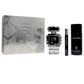 Set Paco Rabanne: Phantom, Eau De Toilette, per uomo, 100 ml + Phantom, Eau De Toilette, per uomo, 10 ml + Phantom, deodorante spray, per uomo, 150 ml