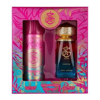 Set Paris Corner: Khair Confection, Eau De Parfum, unisex, 100 ml + Khair Confection, deodorante spray, per donna, 200 ml