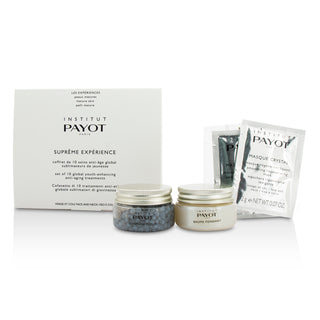 Pro Box Le Supreme Set Payot: Baume Fondant Balsamo Per il viso 30 g + Crystal Maschera in polvere Per il viso 10 pz 2 g + Gommage Perles Capsule di siero Per il viso 30 g