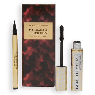 Set Revolution Pro: ciglia effetto finto, waterproof, volumizzante, mascara, nero, 8 ml + Supreme Flick, Precise, eyeliner gel, nero, 1 ml