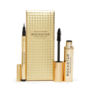 Colocar Revolution Pro: Delineador de ojos en gel Rockstar Contouring Negro 2 ml + Máscara de pestañas Rockstar Volum Negra 8 ml