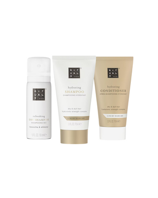 Rituals Set Rituali: Luxury Hair Care, Shampoo per capelli, Idratante, 70 ml + Luxury Hair Care, Balsamo per capelli, Idratante, 70 ml + Rituali, Shampoo secco per capelli, Rinfrescante, 50 ml