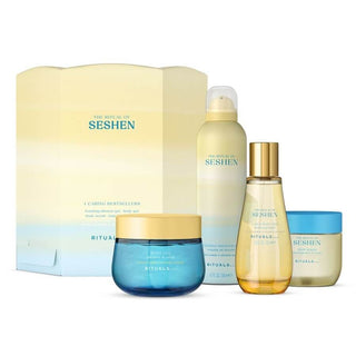 Set Rituals: The Ritual Of Seshen, mousse doccia, 200 ml + The Ritual Of Seshen, gel corpo, 200 ml + The Ritual Of Seshen, scrub corpo emolliente, 150 g + The Ritual Of Seshen, spray profumato per capelli, per donna, 100 ml