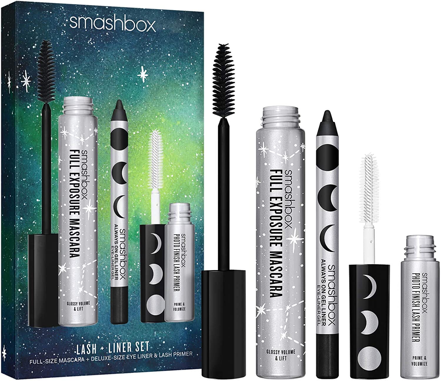 Coffret Smashbox : Photo Finish Primer pour cils 4 ml + Always On crayon eyeliner gel Brewed 12 g + Full Exposure Mascara volumisant waterproof noir 956 ml