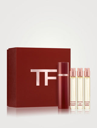 Set Tom Ford: Cherry Smoke, Eau De Parfum, da donna, 10 ml + Electric Cherry, Eau De Parfum, da donna, 10 ml + Lost Cherry, Eau De Parfum, da donna, 10 ml