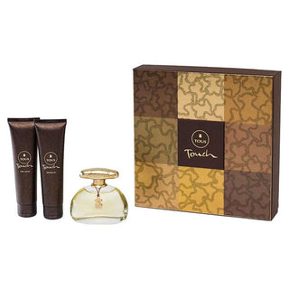 Set tactil TousApă de toaletă pentru femei 100 ml + Loțiune de corp hrănitoare Touch 100 ml + Gel de duș hidratant Touch 100 ml