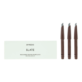 Byredo Set Trio, tutto in uno, matita per sopracciglia in crema, 05, ardesia, ricarica, 3 pz, 0,25 g