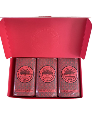 Conjunto de trío Crabtree & Evelyn Jabón de sándalo indio 3 piezas 150 g