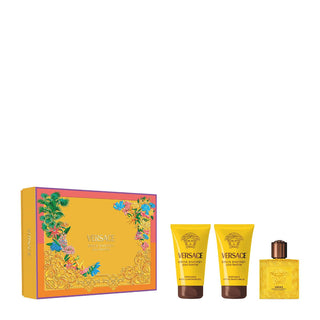 Set Versace: Eros Energy, Eau De Parfum, per uomo, 50 ml + Eros Energy, gel doccia, 50 ml + Eros Energy, balsamo lenitivo, dopobarba, 50 ml