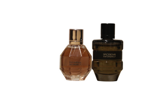 Set Viktor & Rolf: Flowerbomb, Eau De Parfum, per donna, 7 ml *Miniature + Spicebomb, Eau De Toilette, per uomo, 7 ml *Miniature