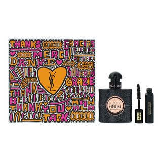 Set Yves Saint Laurent: Black Opium Eau de Parfum da donna 50 ml + Mascara Volume Effet Faux Cils Black 2 ml *Miniatura