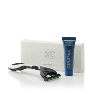 مجموعة أدوات الحلاقة الفاخرة Molton Brown: شفرة حلاقة واحدة + كريم حلاقة