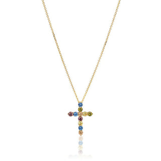 Sif Jakobs Collana Placcata Oro Con Croce E Zirconi Belluno Sj-N2394-Xcz-Yg