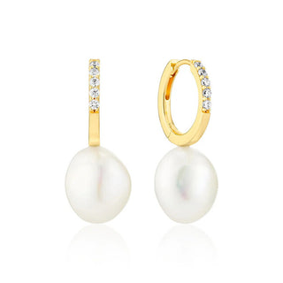 Sif jakobs Gold-plated hoop Orecchini with genuine Padua pearls SJ-E2443-PCZ-YG