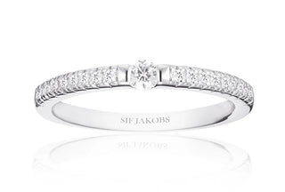 Sif Jakobs Anello Coordinato In Argento Con Zirconi Cubici Ellera Sj-R22117-Cz-Ss - Circuito: 58 Mm