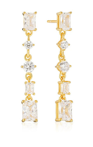 Sif Jakobs Orecchini Pendenti Placcati Oro Con Zirconi Cubici Ivrea Sj-E12320-Cz-Yg