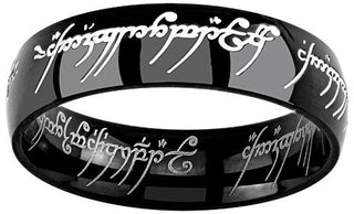 Silvego Black Steel Power Anello from The Lord of the Rings movie RRC5623 - Circuit: 58 mm