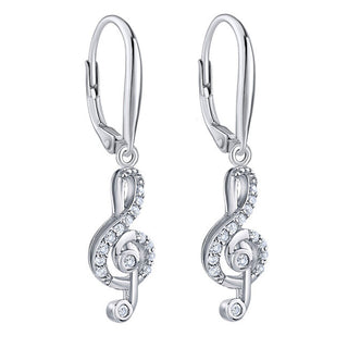 Silvego Designer silver Orecchini treble clef JJJED1098
