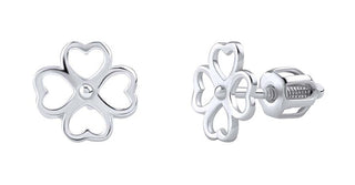 Silvego Orecchini Giocosi A Forma Di Quadrifoglio In Argento Portafortuna Silvegob31853Sbd