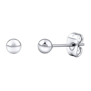 Silvego Orecchini made of surgical steel - balls 4 mm da donna and children KMM68742