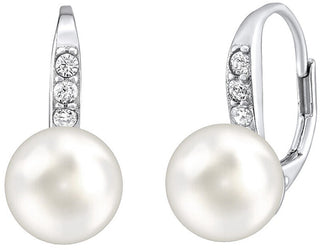 Silvego Orecchini In Argento Con Cristalli Swarovski® Bianchi Lpser0639