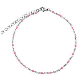 Silvego Catena Per Gamba In Acciaio - Rosa Kmm1743