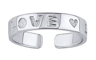 Silvego Anello D'Argento Aperto Sulla Gamba Di Aisha Con La Scritta Love Prm11520R