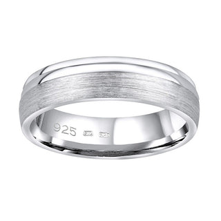 Silvego Fede Nuziale In Argento Amora Per Uomo E Donna Qralp130M - Circuito: 51 Mm